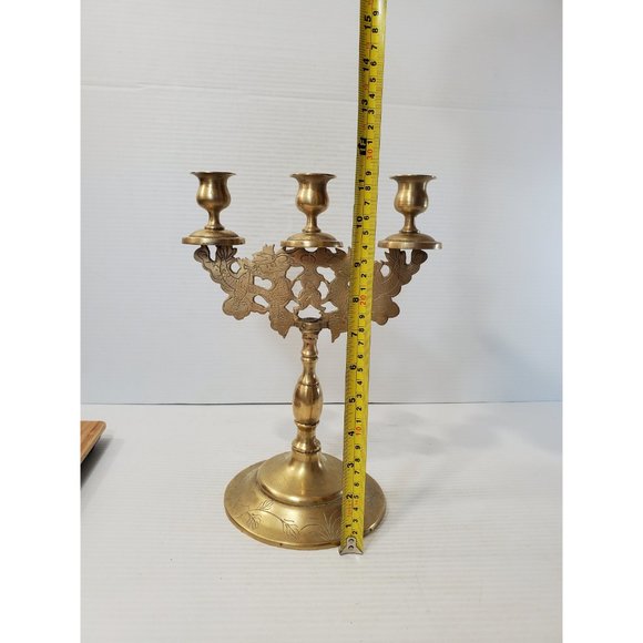 Vintage candelabra candle holders/ 3 arm candelabras/ candelabra perfect for - Picture 8 of 10